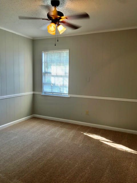 Apartment bedroom with neutral walls